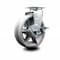 Service Caster 6 Inch V-Groove Semi Steel Cast Iron Swivel Caster with Roller Bearing and Brake SCC-20S620-VGR-TLB - alternate 1